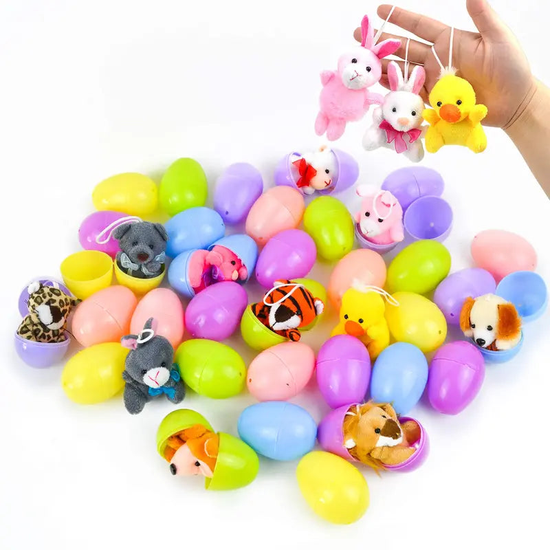 Pre-Filled Animal Plush Easter Eggs for Kids